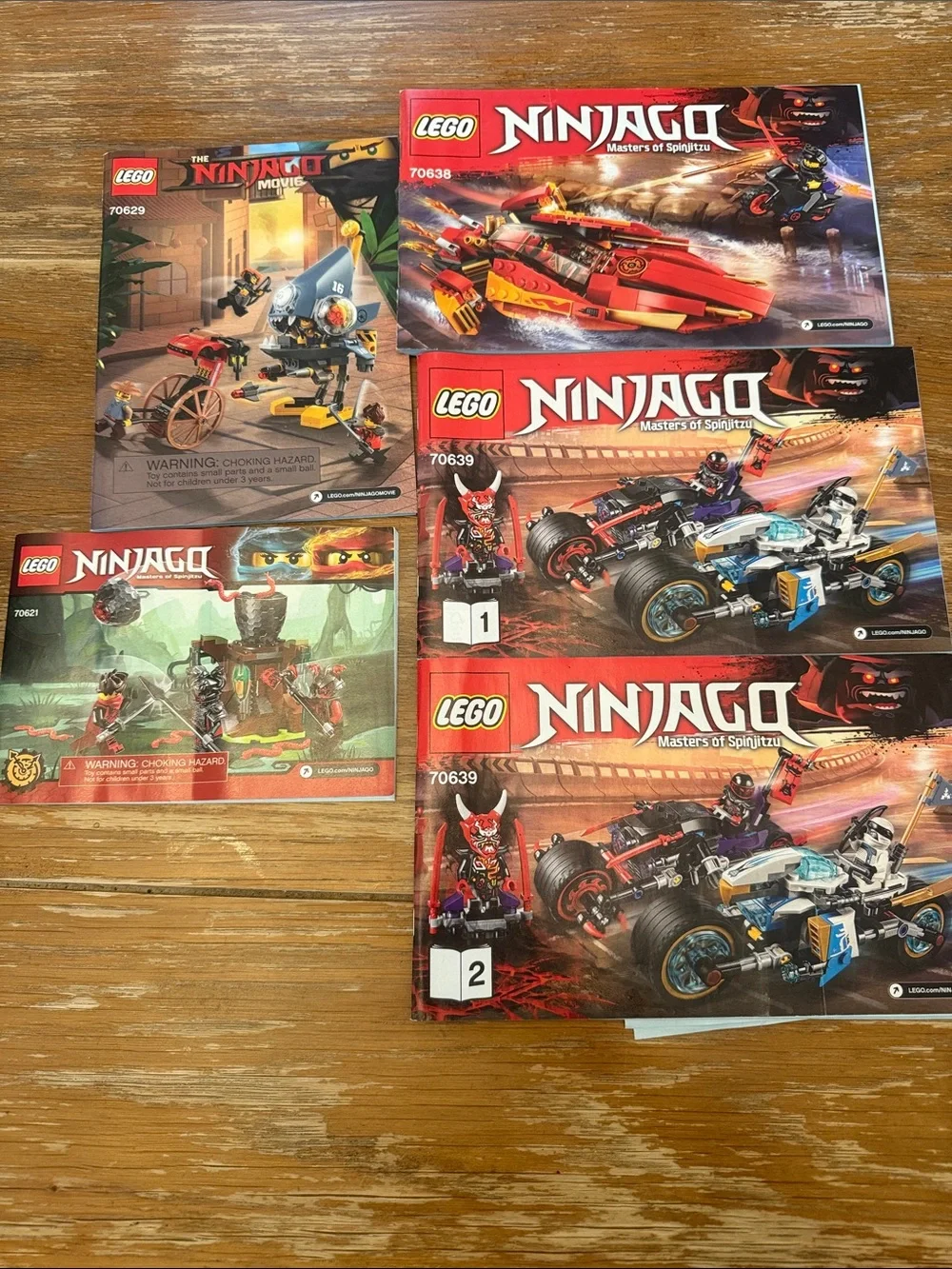 LEGO NINJAGO Instruction Booklets - Red, Black, Blue